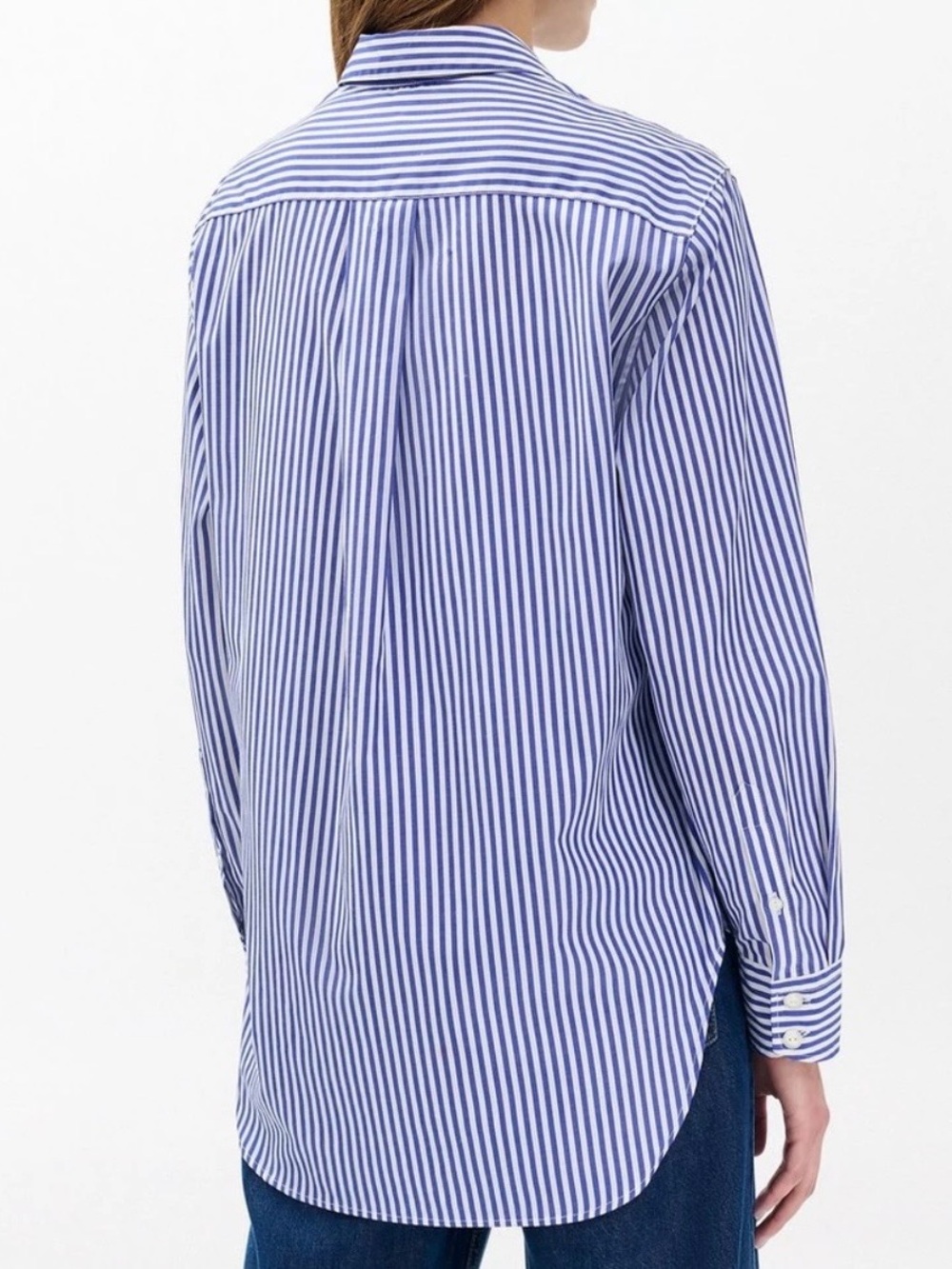 Rag & Bone oversized Maxine Poplin Blue White Stripe Button Up Shirt Sz XS - Picture 2 of 11